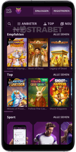Malina Casino mobile Version