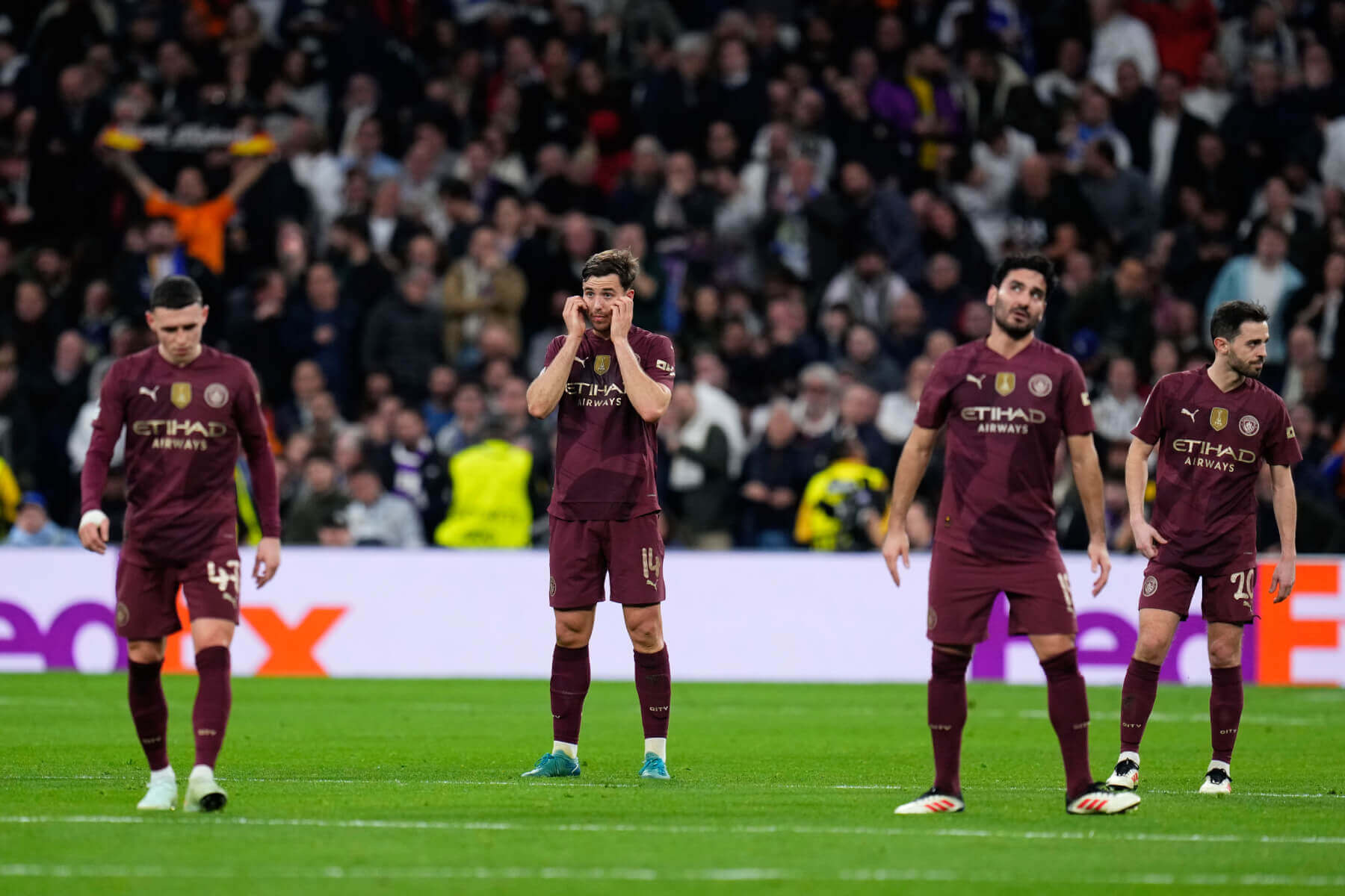 Jogadores do Man City vs Real Madrid