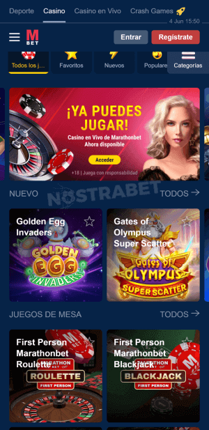 Marathonbet casino movil
