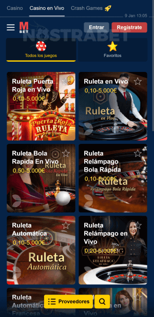 Marathonbet casino en vivo movil