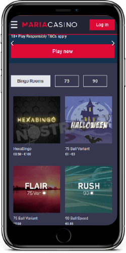Maria casino mobile bingo games on iPhone