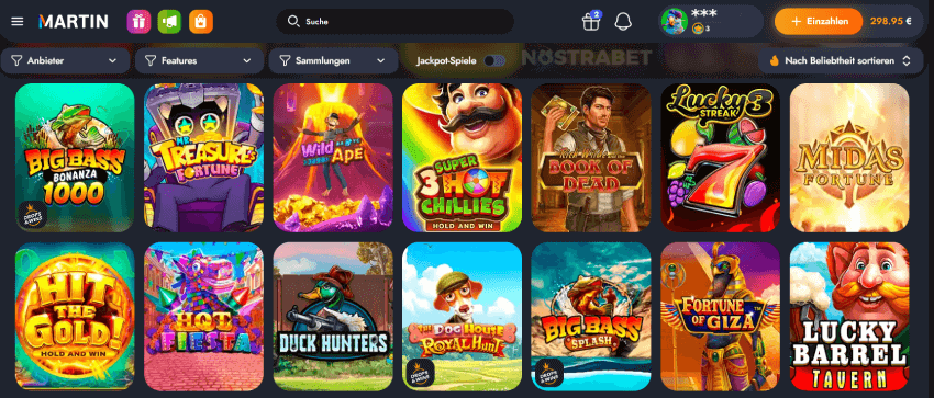 Martin Casino Spiele-Portfolio