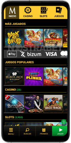 Mega casino version movil