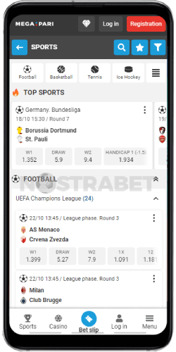 megapari android app sport