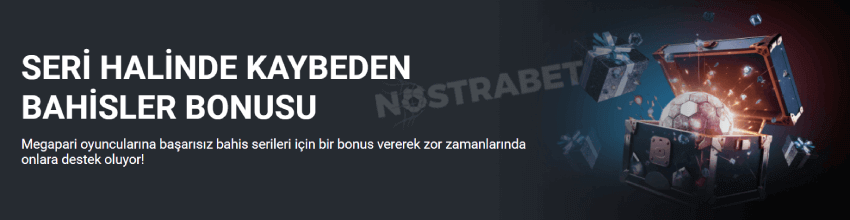 Megapari kaybedilen bahisler için bonus