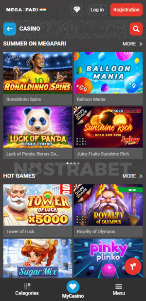 megapari casino games
