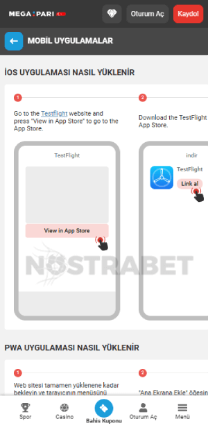 megapari ios uygulama indirme