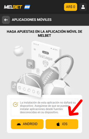 Melbet app descarga iOS