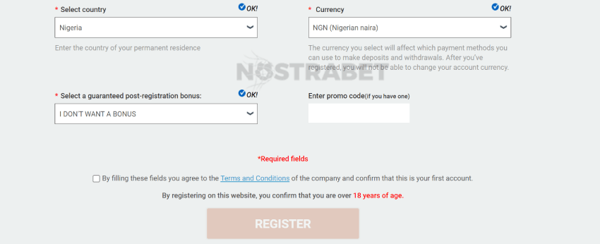 melbet nigeria registration