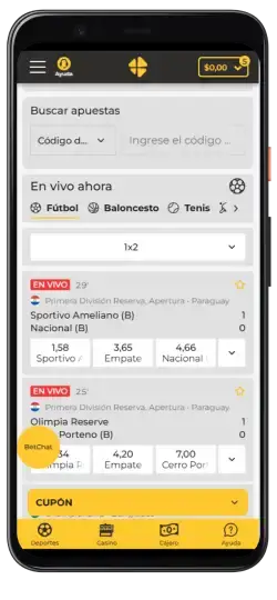 aplicación móvil de micasino