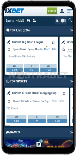 mobile apk of 1xbet