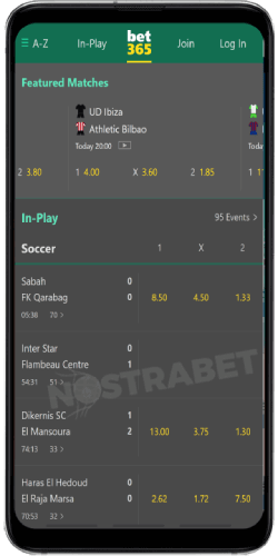 mobile sports betting at bet365