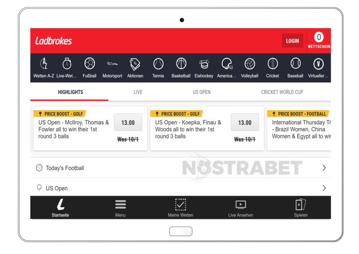 mobile website von ladbrokes