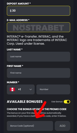 Moonwin bonus code enter