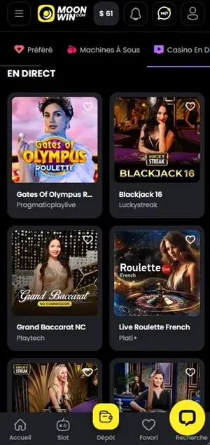 casino en direct moonwin