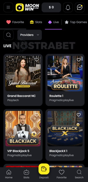 Moonwin mobile live casino