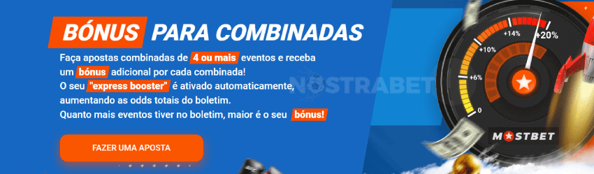 aumento de acumulada na Mostbet