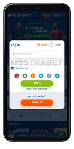 mostbet mobile app android login
