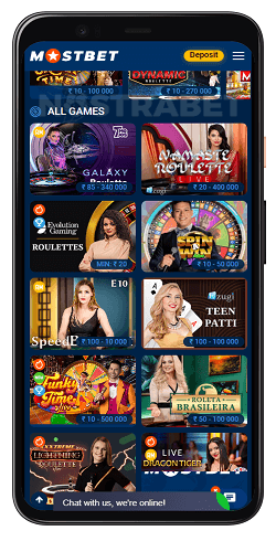 mostbet mobile app android live casino