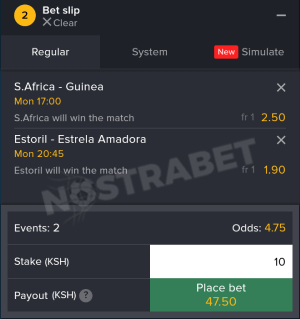 Mozzart mobile betslip