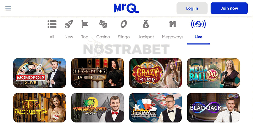 MrQ Live Casino Games