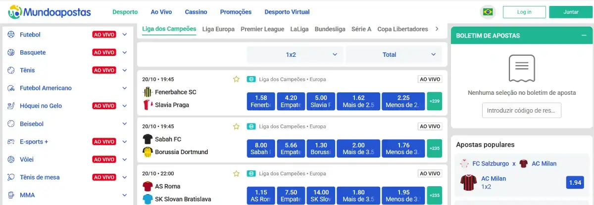 Mundoapostas sportsbook Brasil