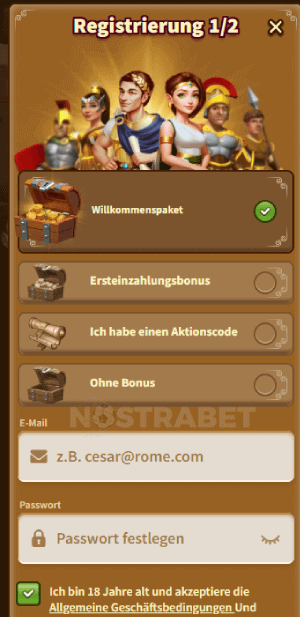 MyEmpire Registrierung und Verifizierung