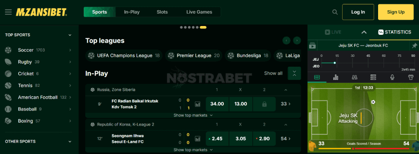 Mzansibet sportsbook