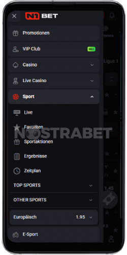 N1 bet Mobile Spieloptionen