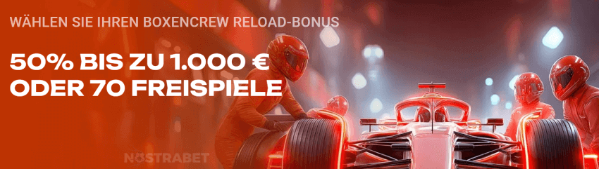 N1 Bet Wöchentlicher Reload-Bonus – 50 0is zu 1.000 € oder 70 FS