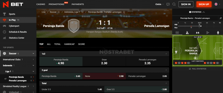 N1bet Live Sports