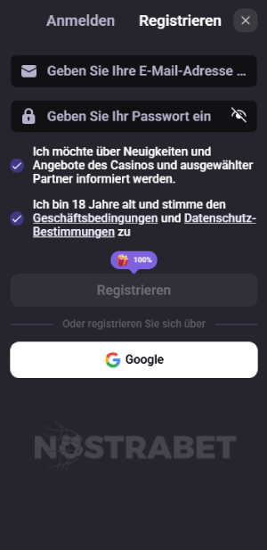need for slots Registrierung