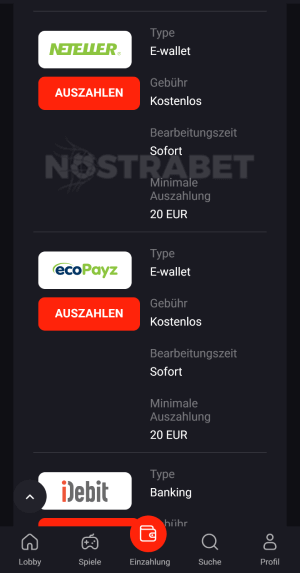 Neteller mobile Auszahlung