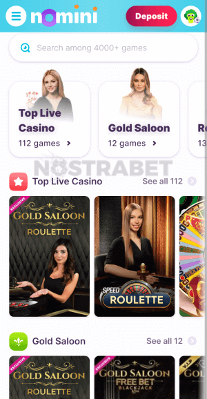 Nomini live casino mobile