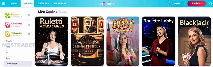 Nomini casino live games