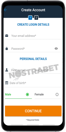 nordicbet android app registration
