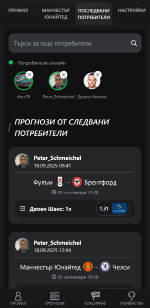 Nostrabet профил - последвани потребители