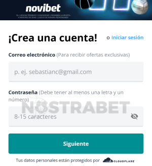 Novibet móvil registro