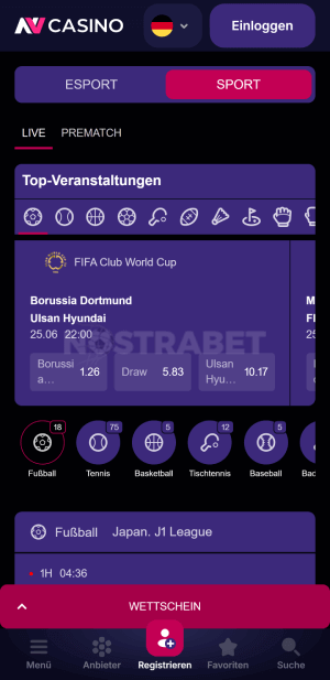 NV Casino Sportwetten