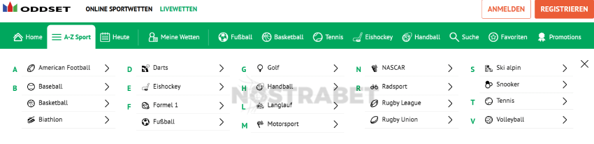 Oddset-Sportwetten-Berichterstattung