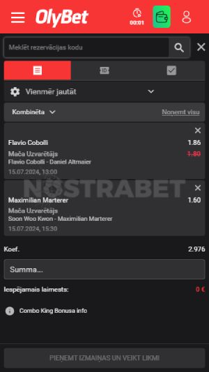 olybet hacer una apuesta