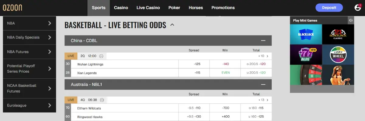 Ozoon sportsbook