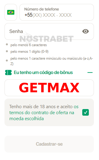 Insira o código de bônus Parimatch