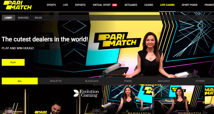 Parimatch live casino