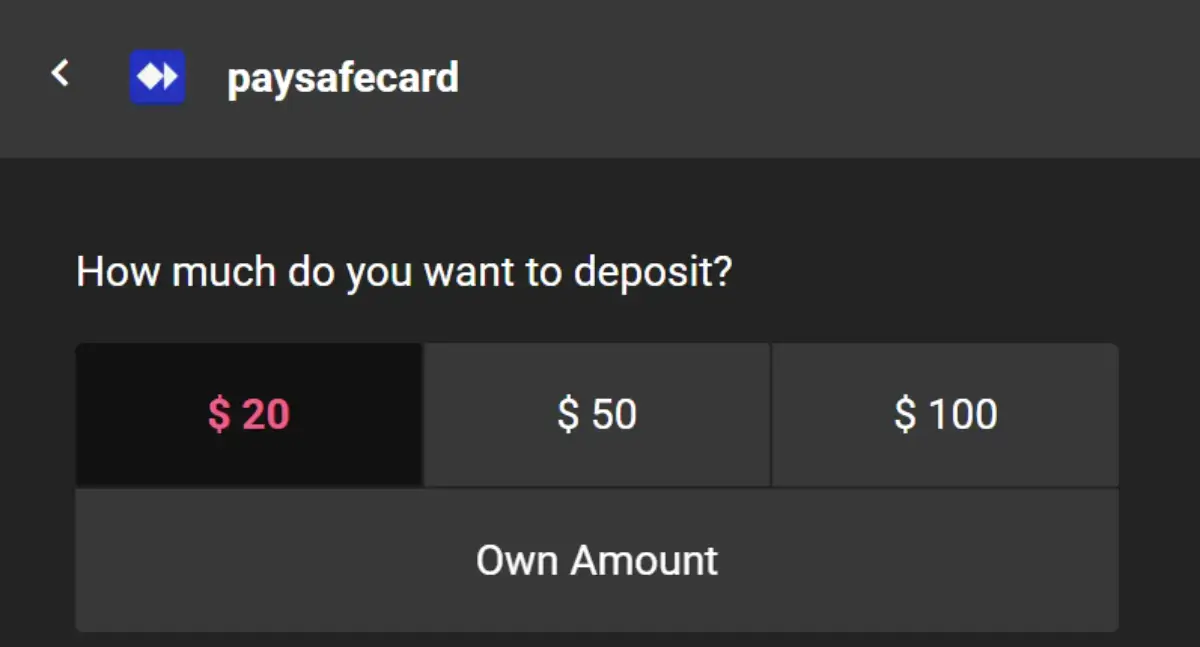 paysafecard deposits