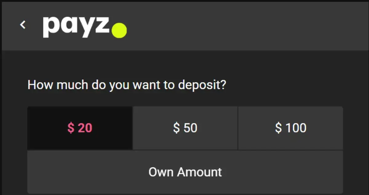 payz casino deposits