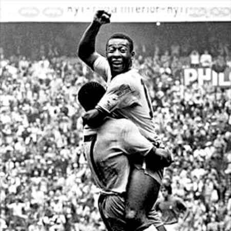 Pelé with Brazil at the World cup 1958
