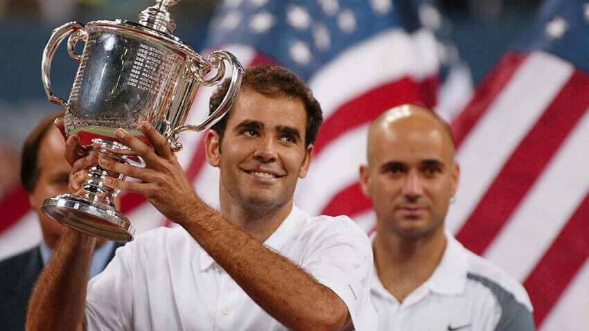 Petros Sampras with the US Open title