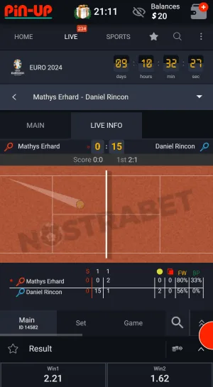 pin up live betting mobile