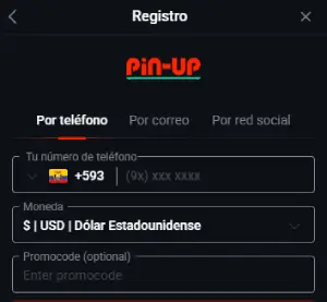 pin up registration form